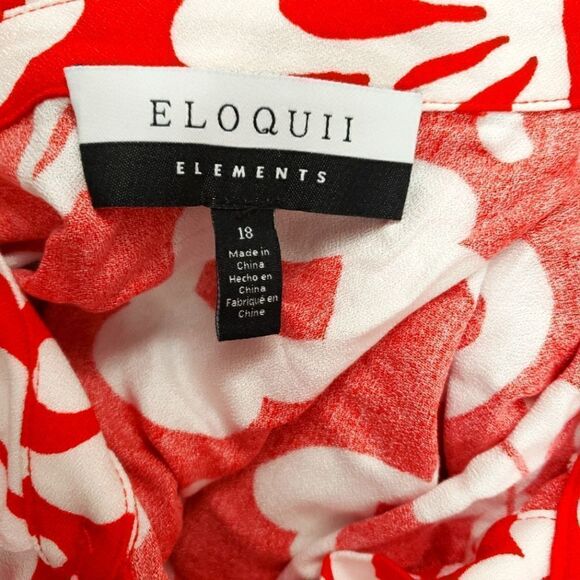 ELOQUII Stencil Print Walk Through Maxi Romper - Picture 12 of 13